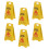 Miniatyrvarningsskylt gul legering 6 st 1