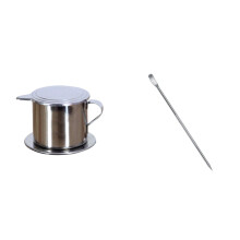 Filtre à café filtre en acier inoxydable de 50 ml avec cuillère