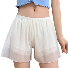 Damen-Bloomers-Unterwäsche, unterhalb der Hüfte, Chiffon, blickdicht, locker geschnitten, mit Blumenmuster, atmungsaktiv, einfarbig