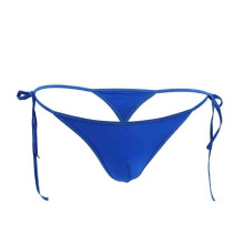 Herren-Bikini-Slip aus Eisseide mit seitlichen Bindebändern, G-String, T-Back-Tanga, verstellbare Unterwäsche