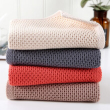 Lot de 4 serviettes de toilette en coton gaufré, ultra-absorbantes, pour la salle de bain et le sport (35 x 75 cm).