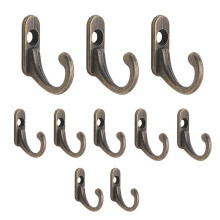 Lot de 10 patères de salle de bain – Cintres décoratifs muraux pour serviettes, vestes, sacs, foulards, clés – Compatibles avec les murs pleins
