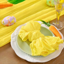 Serviettes de table en mousseline verte style camping, 53 x 53 cm, lot de 12