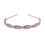 Tiara de noiva com strass e cristais em tom ouro rosa 1