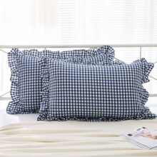 Housse de coussin King 51 x 91 cm (20 x 36 po) en coton Ă carreaux rouges et blancs