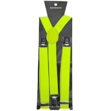 GASTROPOD Suspenders for Men Heavy Duty Polyester Strap Unisex Adjustable Length 3 Clips Elastic Men's Suspenders 2.5x100cm,Yellow