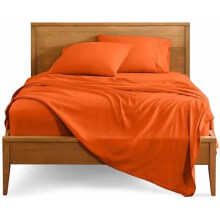 Bettwäsche-Set für Einzelbetten XL – Luxury1800 Ultraweiche Mikrofaser, tiefe Taschen, 3-teilig (Orange) – Passend für Einzelbetten XL