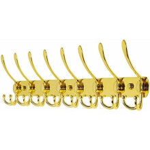 Perchero de pared color oro rosa con 5 ganchos