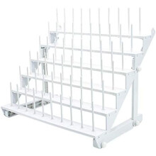 Suporte para 60 bobinas ou 30 cones de linha, para montagem na parede.