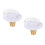 2Sets Camper Wasser Einlass Ventil Set Aus ABS Messing Langlebig Weiß 4