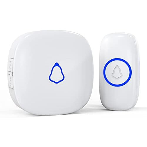 Wireless Doorbell White M520+F55 58 Chimes 1000ft Range