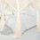 4-Ecken-Betthimmel aus Polyester mit Befestigungsmaterial 1