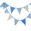 Bandeirola triangular de algodão azul 360cm 1