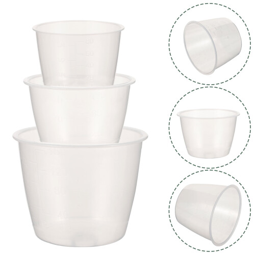 Copo medidor de arroz de plástico transparente, 80 ml