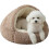 Rustgevend hondenbed met kap, bruin, 38 cm 1