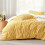 Queen Comforter Set Yellow Floral 3-Piece 1