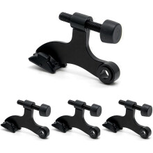 Juego de 12 topes de puerta con pasador de bisagra negro