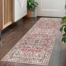 Dywan Boho Vintage 2' x 3' Niebiesko-brązowo-biały