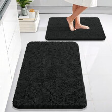 Tappetino da bagno in ciniglia antiscivolo, 76x51 cm (30x20 pollici)