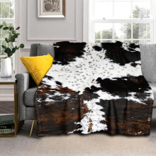 Flanelová deka s potiskem krav 102 x 122 cm