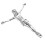 4Pièces Accessoires Croix Argenté Alliage Pour Conception Bijoux 2
