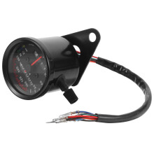 Compteur de vitesse universel en métal noir pour moto (1 pièce)