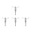 4Pièces Accessoires Croix Argenté Alliage Pour Conception Bijoux 7