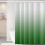 Cortina de chuveiro verde limão degradê 72x84 polegadas com ganchos 1