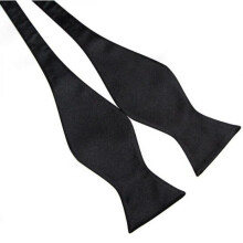 Hedvábný motýlek na vázání, černý, unisex, 1 kus