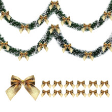 Gallickan kerstslinger met strikken, 198 cm, herbruikbaar
