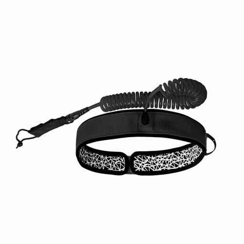 7mm Thick 10ft Coiled Surfboard Leash for Paddleboard - Adjustable, Waterproof