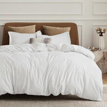 Dekbedovertrekset voor kingsize bed, 3-delig, zacht, dubbel geborsteld microvezel