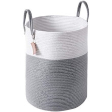 Cesto de roupa suja de corda de algodão 58L