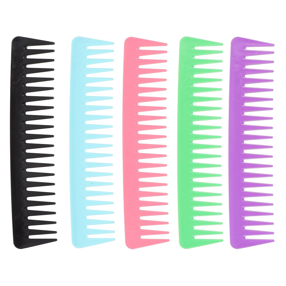 Unisex Wide-Tooth Hair Comb For Wet & Dry Hair Â 5 Pack