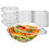 32oz Clear Plastic Salad Bowls with Lids (50 Pack) 1