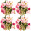 4 ramos de peonías artificiales rosas - Seda, 30 cm 1