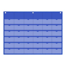 Pocket Chart Blue Oxford Cloth 36 Slots