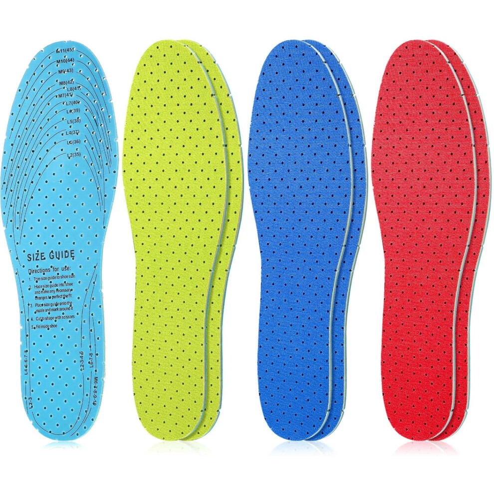 Shoe Insoles Breathable Double-Layer Latex Foam 3 Pairs
