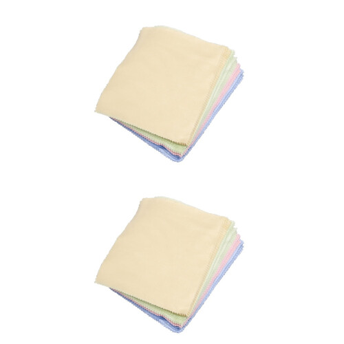Pano de limpeza de microfibra 13x13cm reutilizável para óculos e