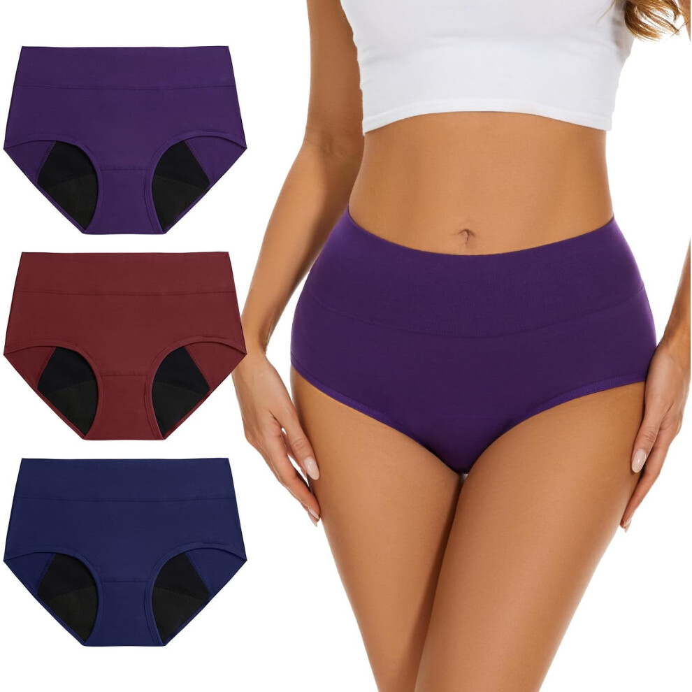 High-Absorbency Incontinence Underwear for Women, Leakproof Period & Postpartum Panties, Washable Cotton Briefs, Multipack â Compatible with Daily