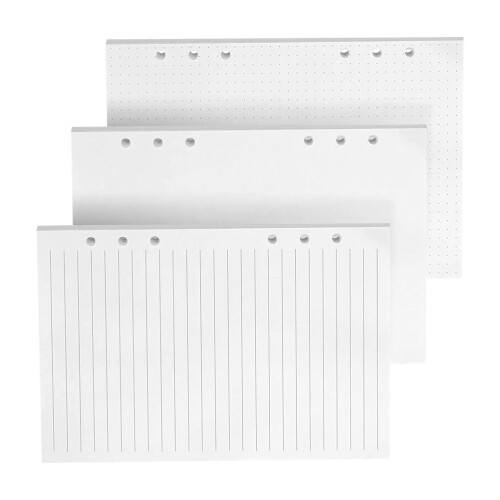 A5-Nachfüllpackungen liniertes, loses Papier