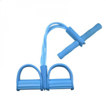 4-Tube Pedal Resistance Band for Sit-Ups, Yoga & Weight Loss – Compatible with Fitness Equipment