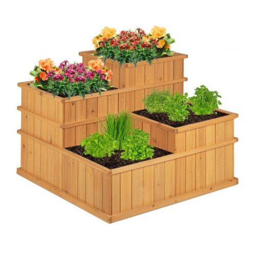 4-lags hævet blomsterbed 1