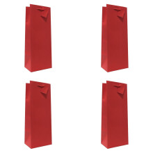 Bolsas de regalo para vino tinto con asas de cuerda (paquete de 4)
