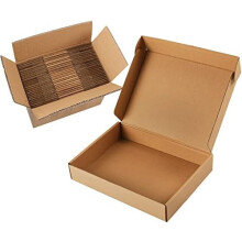Sorte 11x8x2" bølgepap-postkasser, pakke med 30 stk.