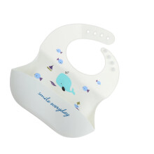 Silicone Baby Bib Whale Pattern 1 Piece