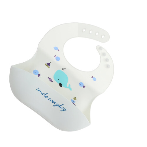 Silicone Baby Bib Whale Pattern 1 Piece