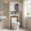 Mobiletto contenitore sopra il WC, bianco, a 3 ripiani 1