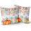 Housses de coussin citrouille d'automne 45 x 45 cm, polyester, lot de 2 1