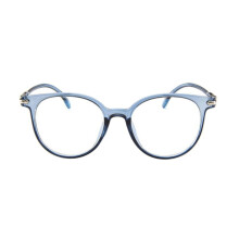 Óculos de grau femininos com lentes ovais transparentes - Plástico, proteção UV400